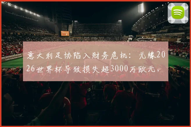 意大利足协陷入财务危机：无缘2026世界杯导致损失超3000万欧元，商业赞助与转播合同受重创