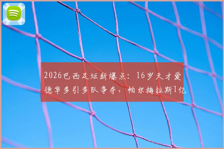 2026巴西足坛新爆点：16岁天才爱德华多引多队争夺，帕尔梅拉斯1亿欧标价背后是潜力还是泡沫？深度解析其技术模板与未来前景
